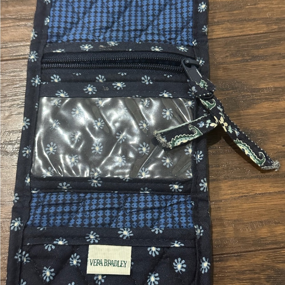 Vera Bradley Women's Blue, White & Green Tri-Fold Wallet - Picture 5 of 10